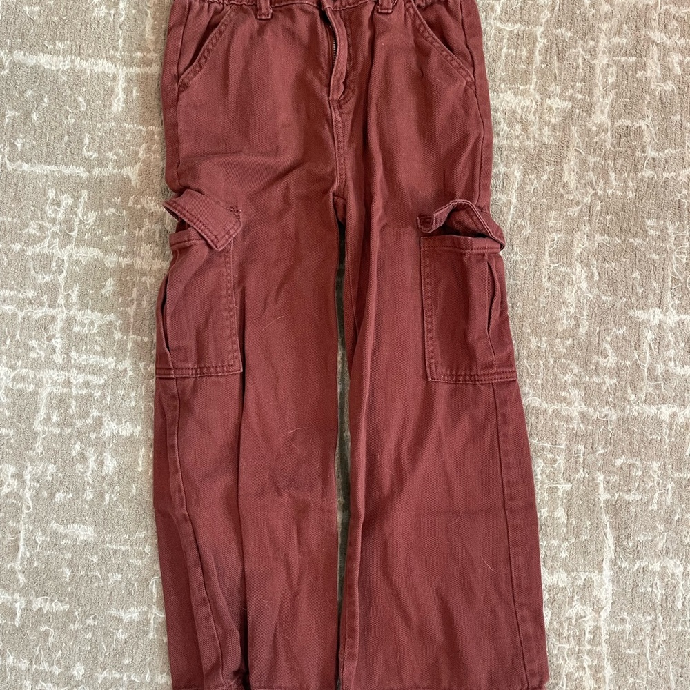 Old Navy Girls Burgundy Cargo Jeans